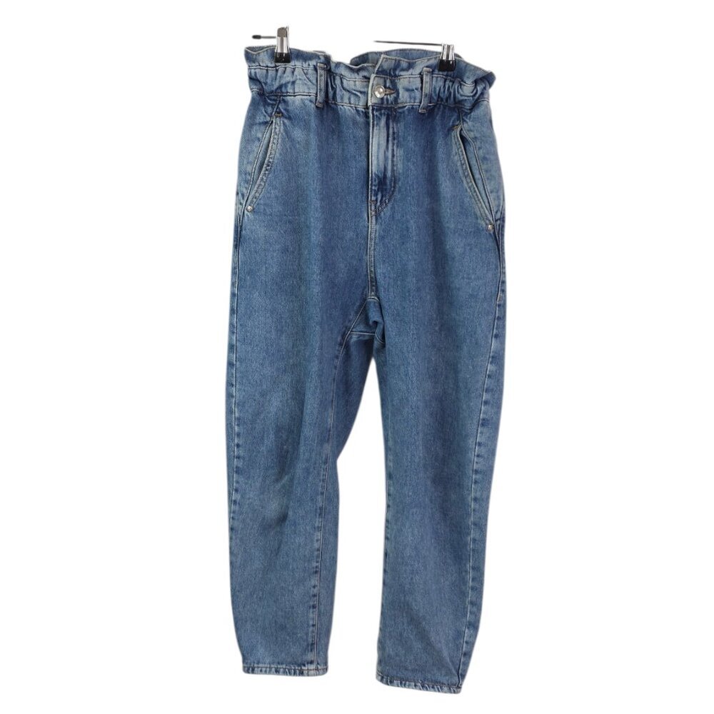 Zara Womens Paperbag Jeans, High Rise, Stretch, Size 4